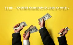 注冊一個香港金融投資公司要多少錢？